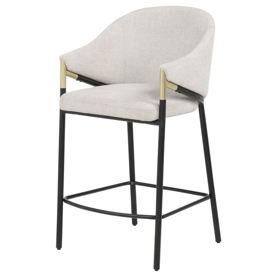 Chadwick Fabric Upholstered Counter Height Chair Beige (Set of 2)