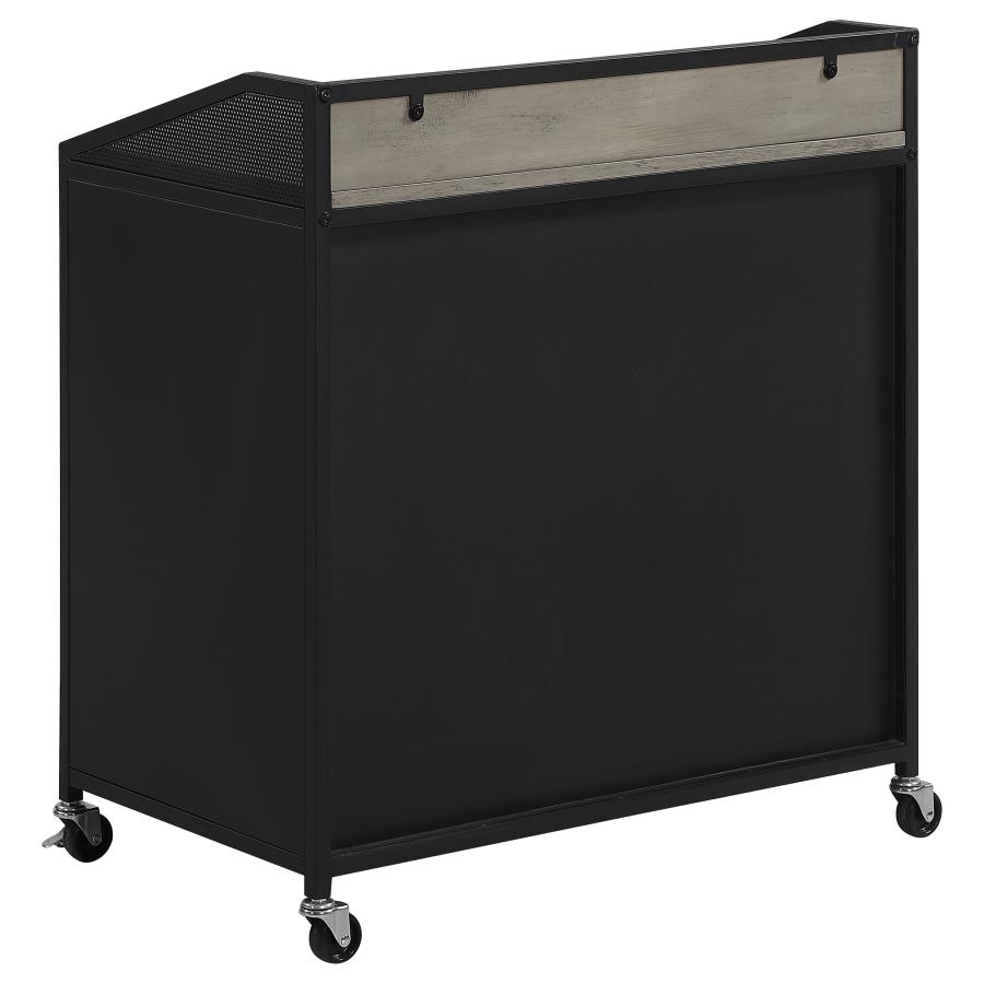 (image for) Arlette 2-door Mobile Home Bar Wine Cabinet Sandy Black