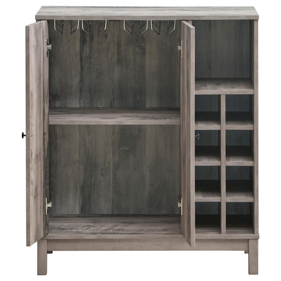 (image for) Cheyenne 2-door Home Bar Wine Cabinet Weathered Acacia