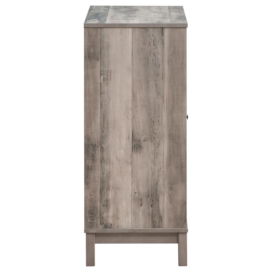 (image for) Cheyenne 2-door Home Bar Wine Cabinet Weathered Acacia