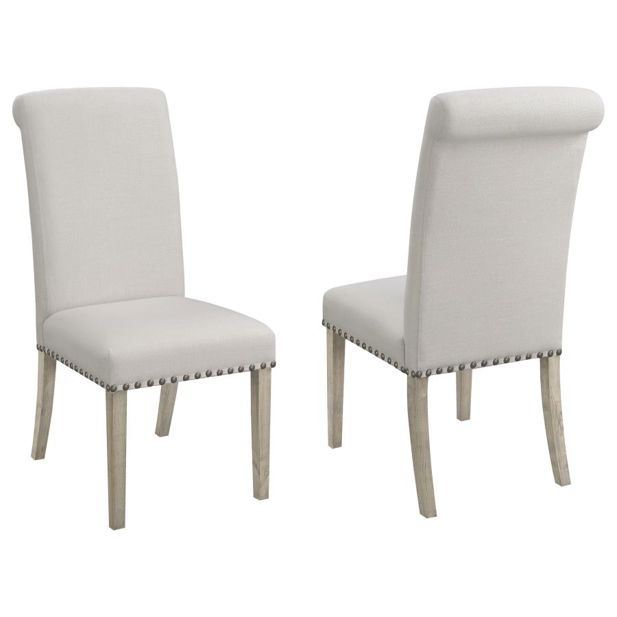 (image for) Salem Fabric Upholstered Dining Side Chair Beige (Set of 2)