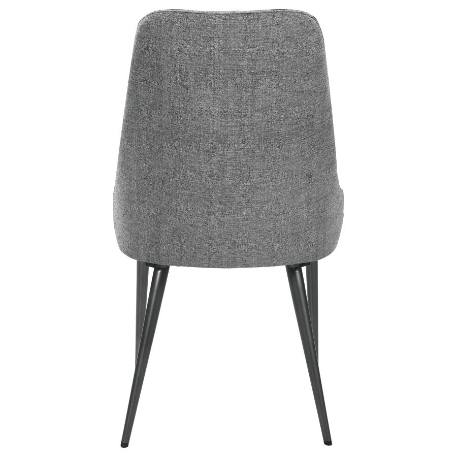 (image for) Alan Fabric Upholstered Dining Side Chair Grey (Set of 2)