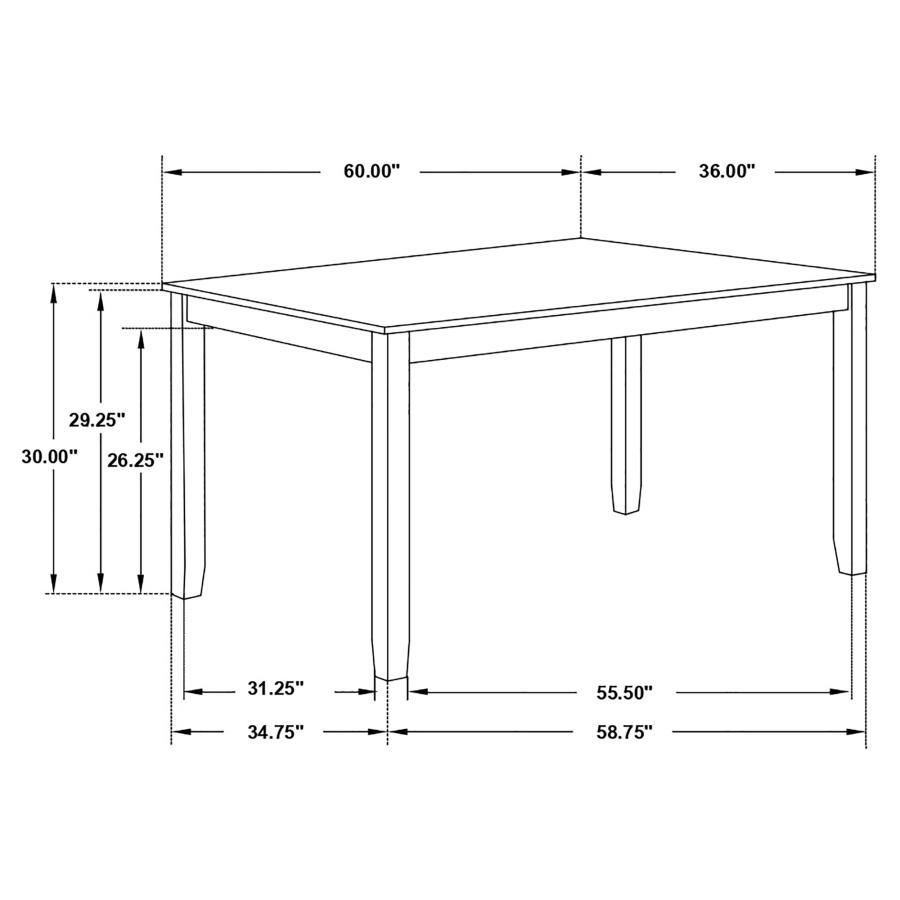 (image for) Fortress 7-piece Rectangular Dining Set Vintage Vanilla