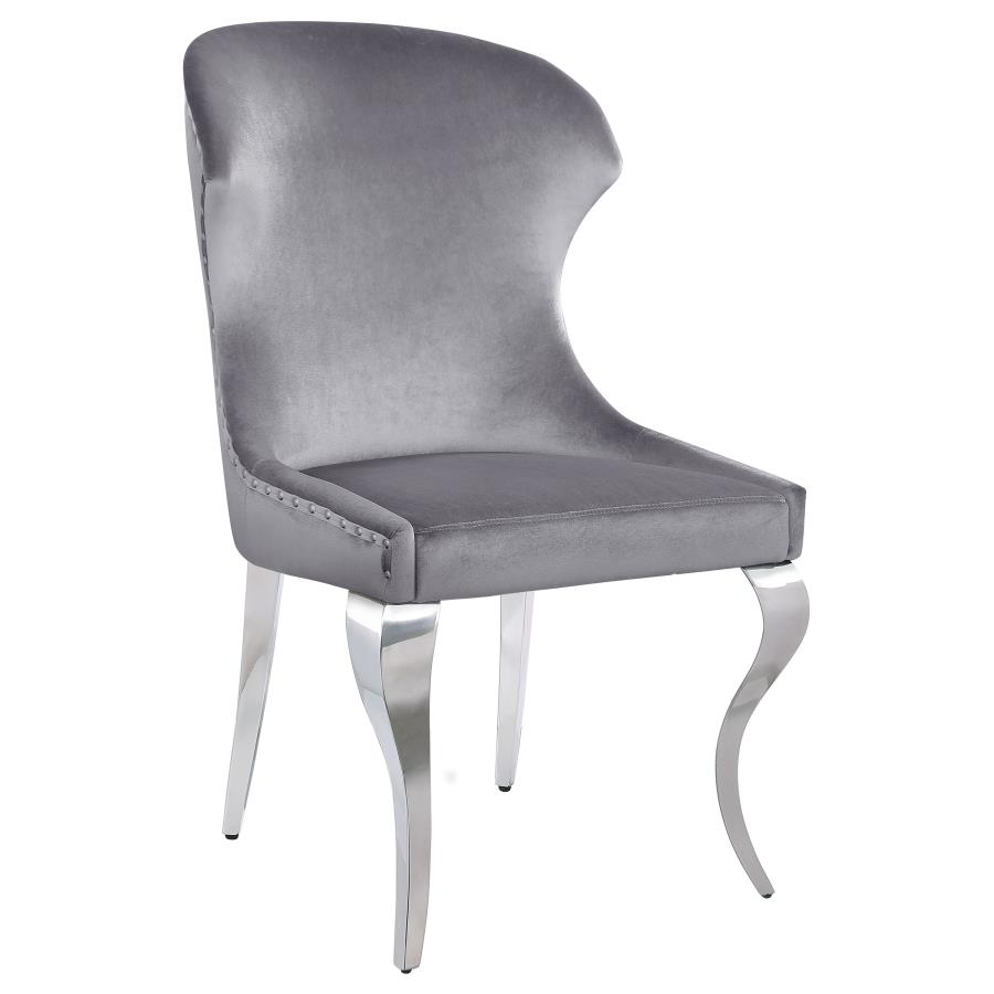 (image for) Cheyanne Upholstered Dining Side Chair Grey (Set of 2)