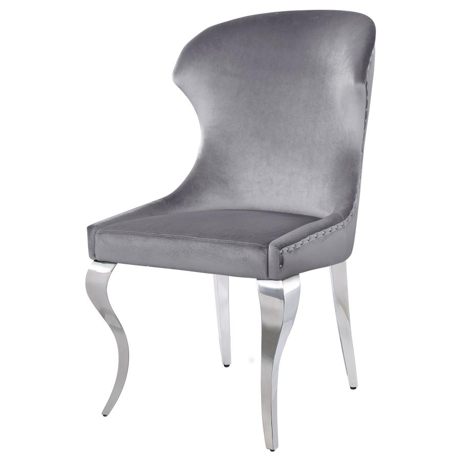 (image for) Cheyanne Upholstered Dining Side Chair Grey (Set of 2)