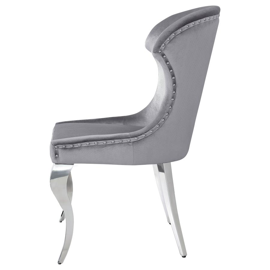 (image for) Cheyanne Upholstered Dining Side Chair Grey (Set of 2)