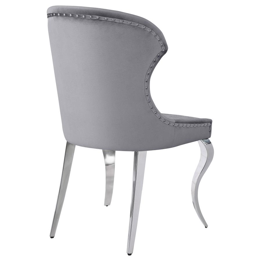 (image for) Cheyanne Upholstered Dining Side Chair Grey (Set of 2)