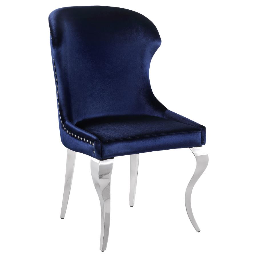 (image for) Cheyanne Upholstered Dining Side Chair Ink Blue (Set of 2)