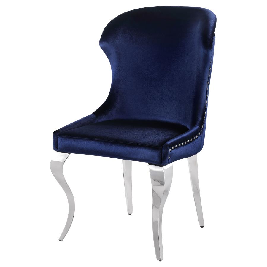 (image for) Cheyanne Upholstered Dining Side Chair Ink Blue (Set of 2)