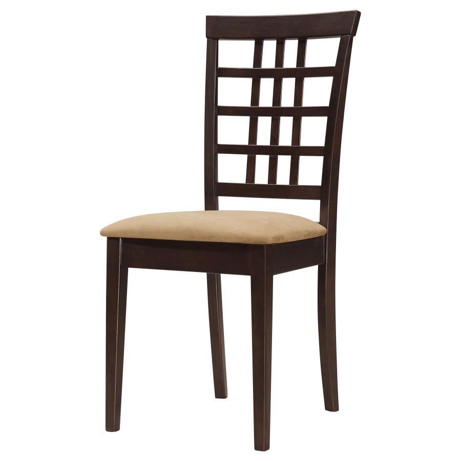 (image for) Kelso Lattice Back Dining Side Chair Cappuccino (Set of 2)