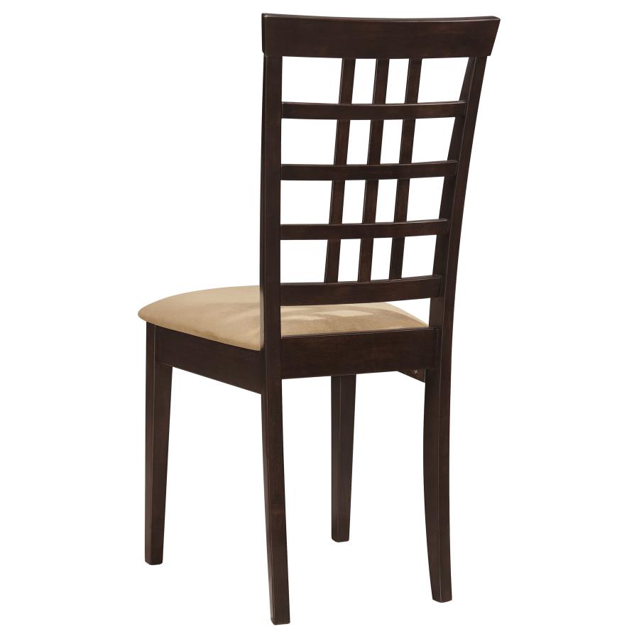 (image for) Kelso Lattice Back Dining Side Chair Cappuccino (Set of 2)