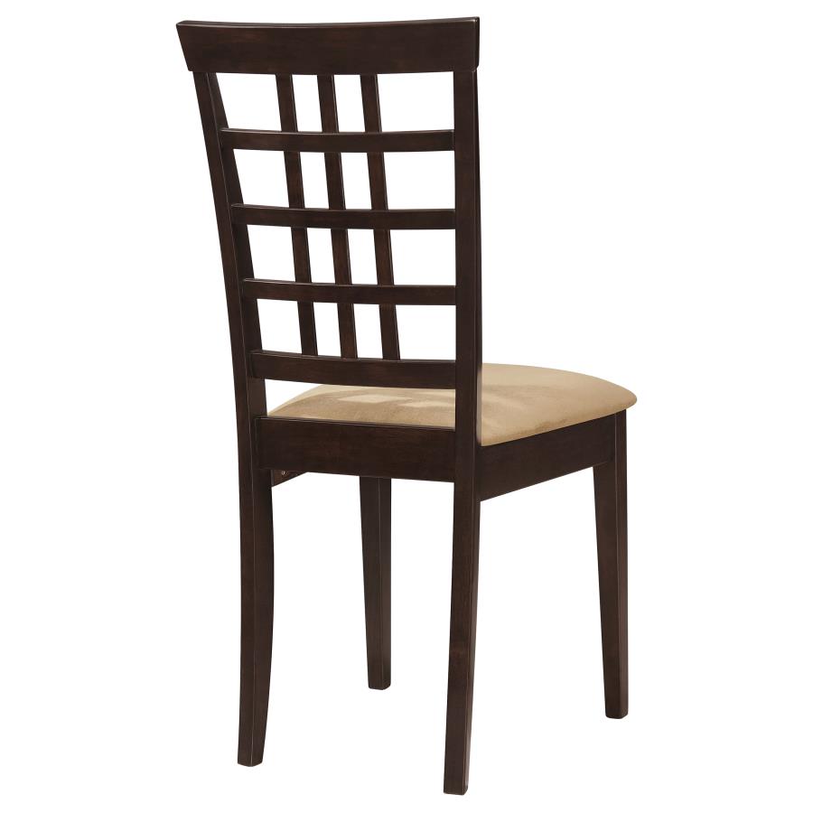 (image for) Kelso Lattice Back Dining Side Chair Cappuccino (Set of 2)