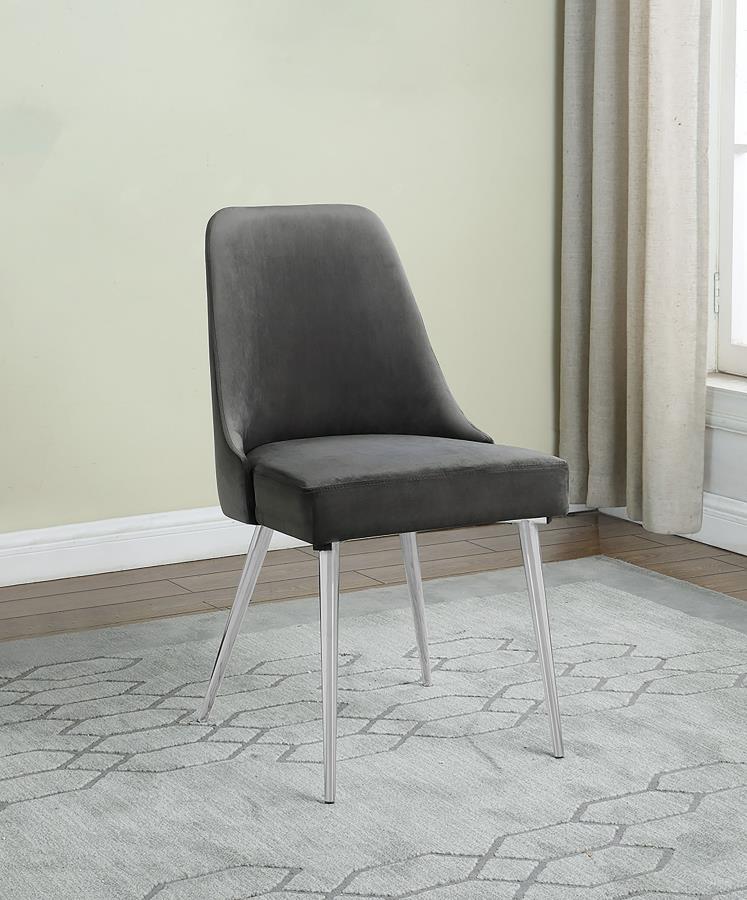 (image for) Cabianca Upholstered Dining Side Chair Grey (Set of 2)