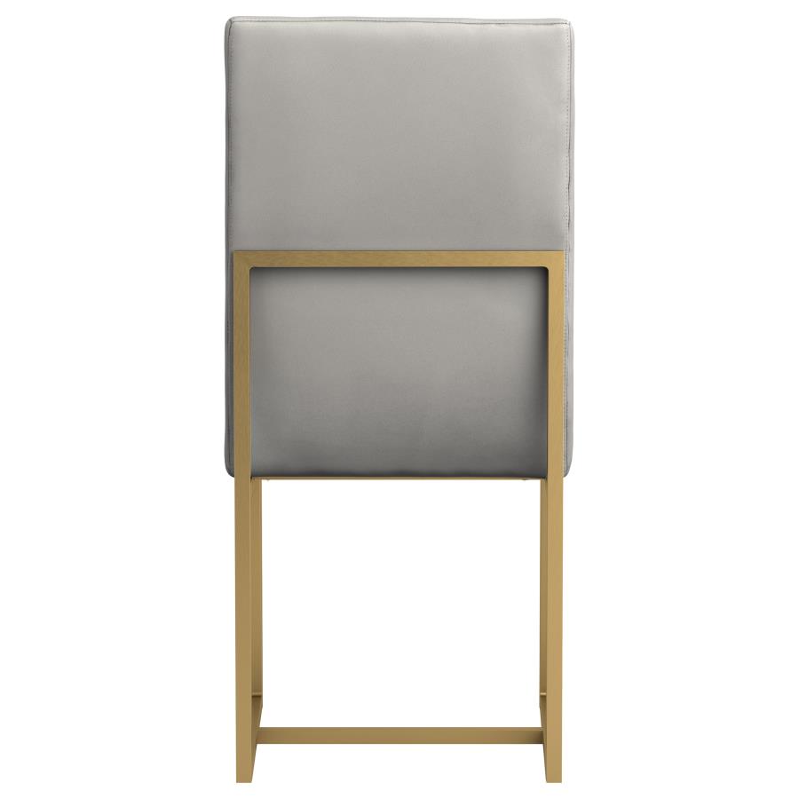 (image for) Conway Upholstered Dining Chairs Grey and Aged Gold (Set of 2)