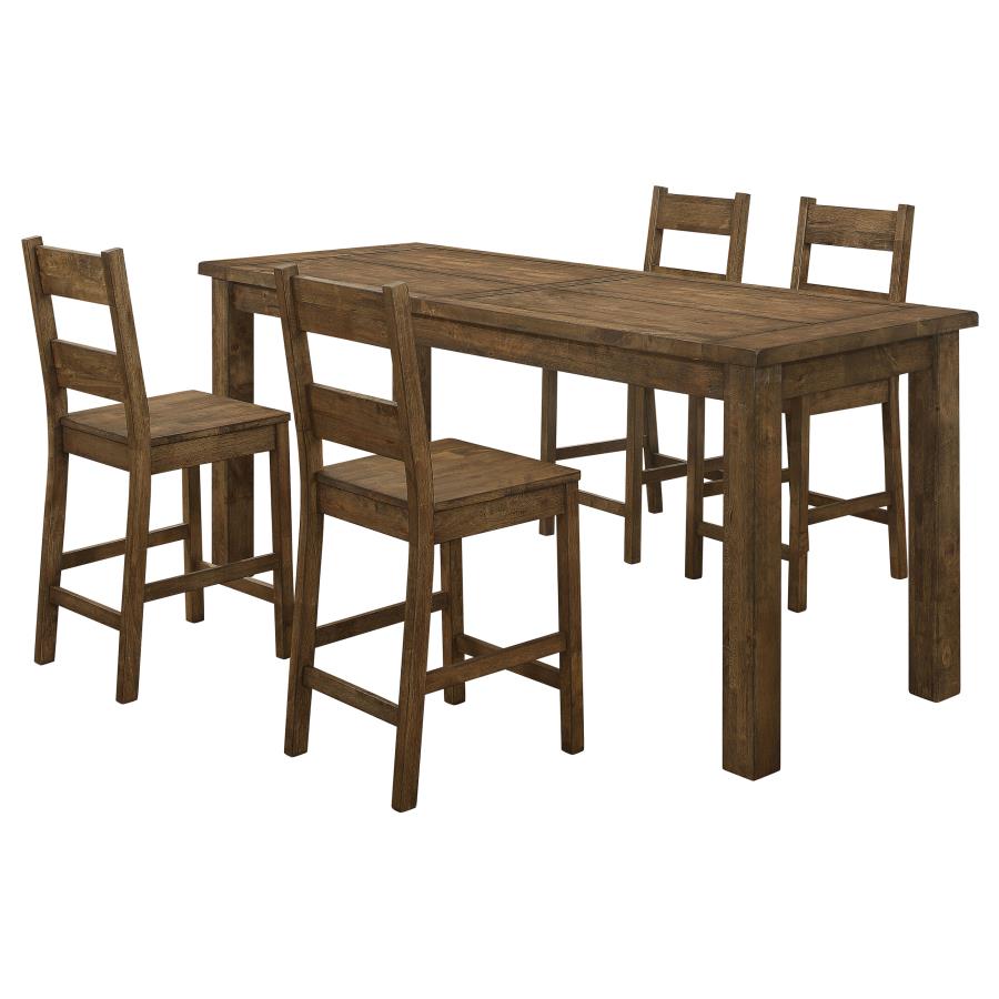 (image for) Coleman 5-piece Counter Height Dining Set Golden Brown