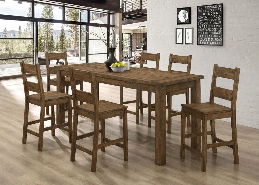 (image for) Coleman 7-piece Counter Height Dining Set Golden Brown - Click Image to Close