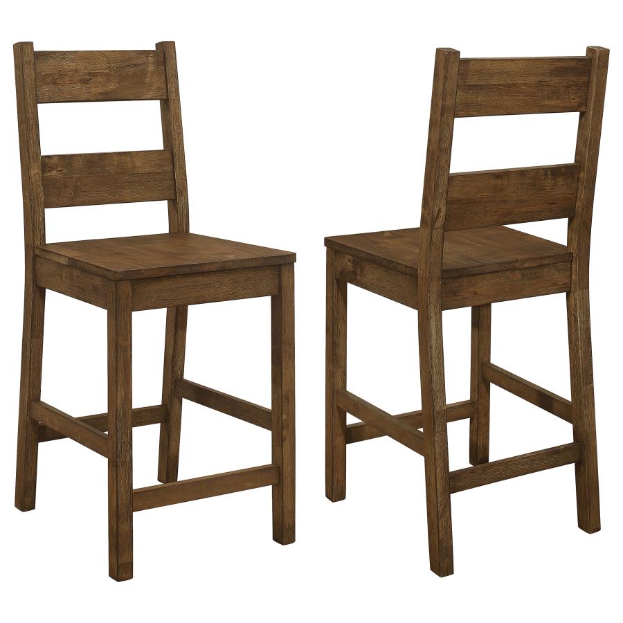 (image for) Coleman Wood Counter Chair Rustic Golden Brown (Set of 2)