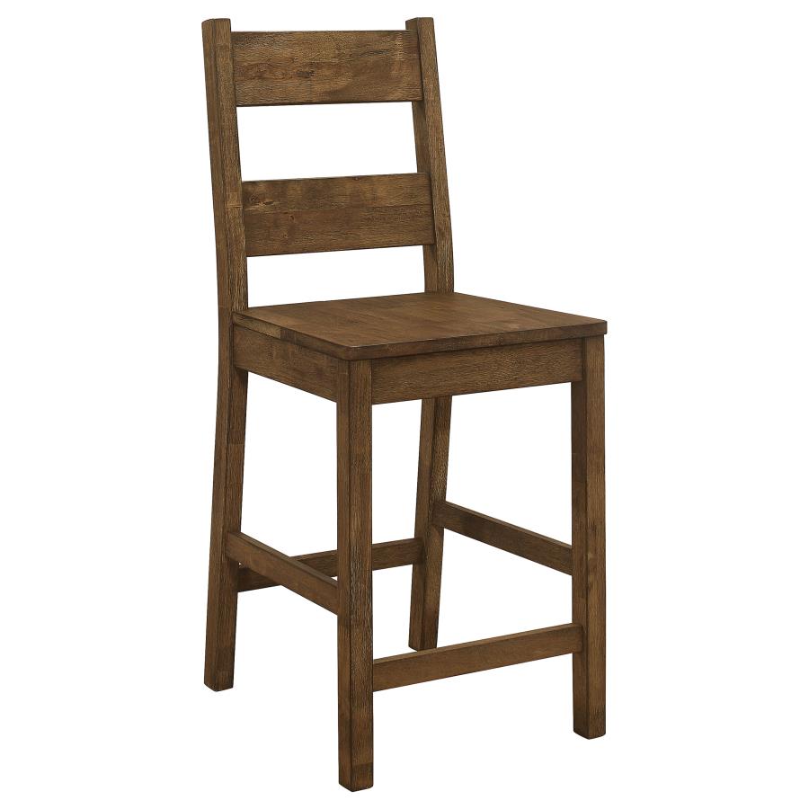 (image for) Coleman Wood Counter Chair Rustic Golden Brown (Set of 2)