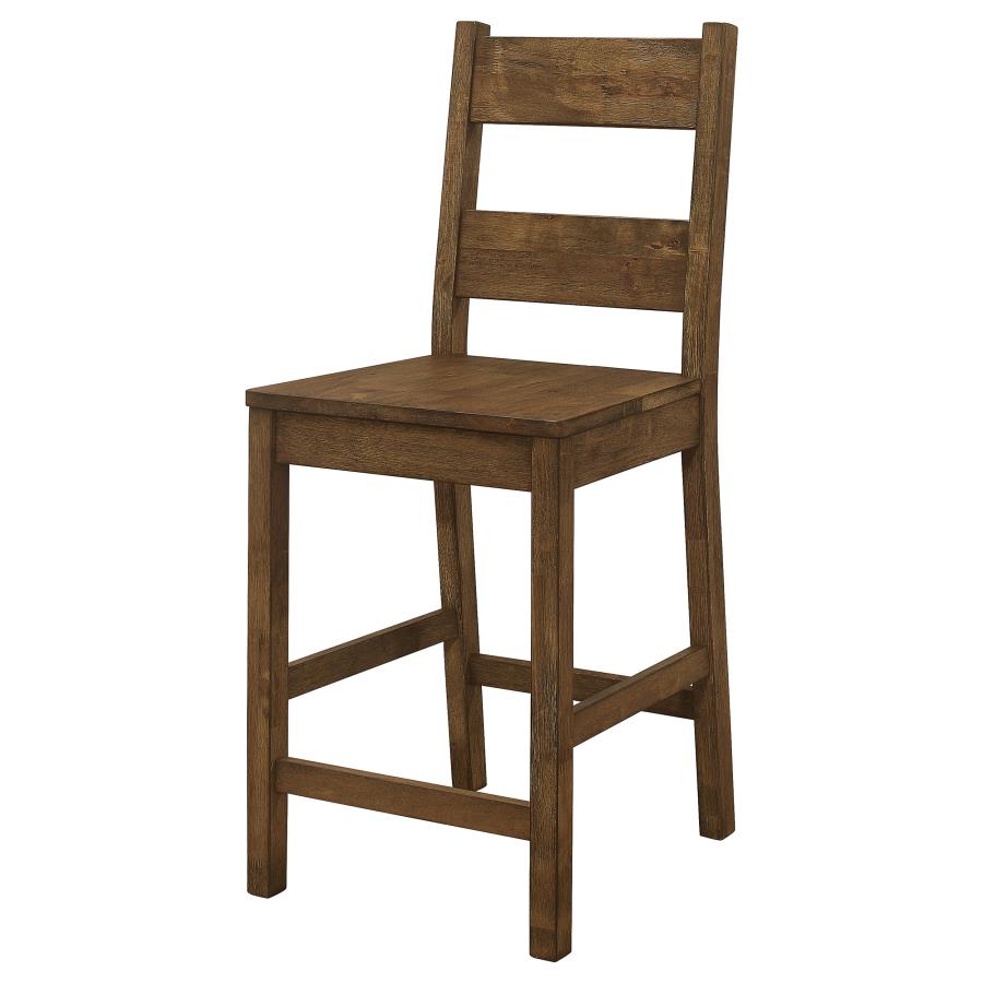 (image for) Coleman Wood Counter Chair Rustic Golden Brown (Set of 2)