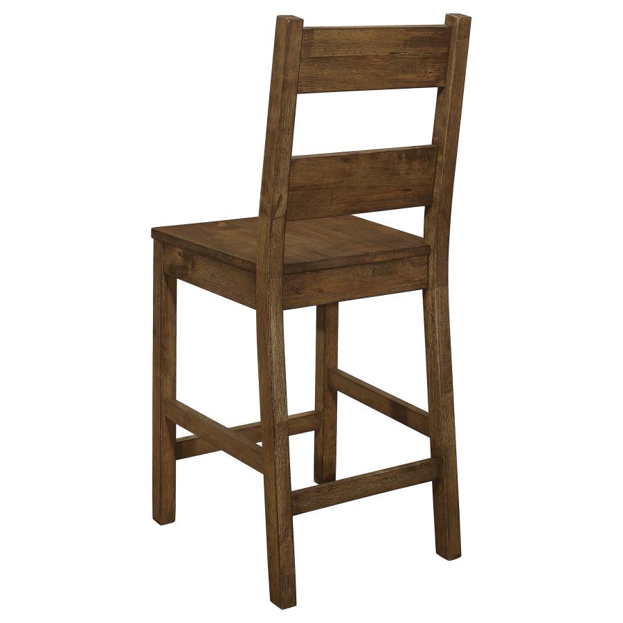 (image for) Coleman Wood Counter Chair Rustic Golden Brown (Set of 2)