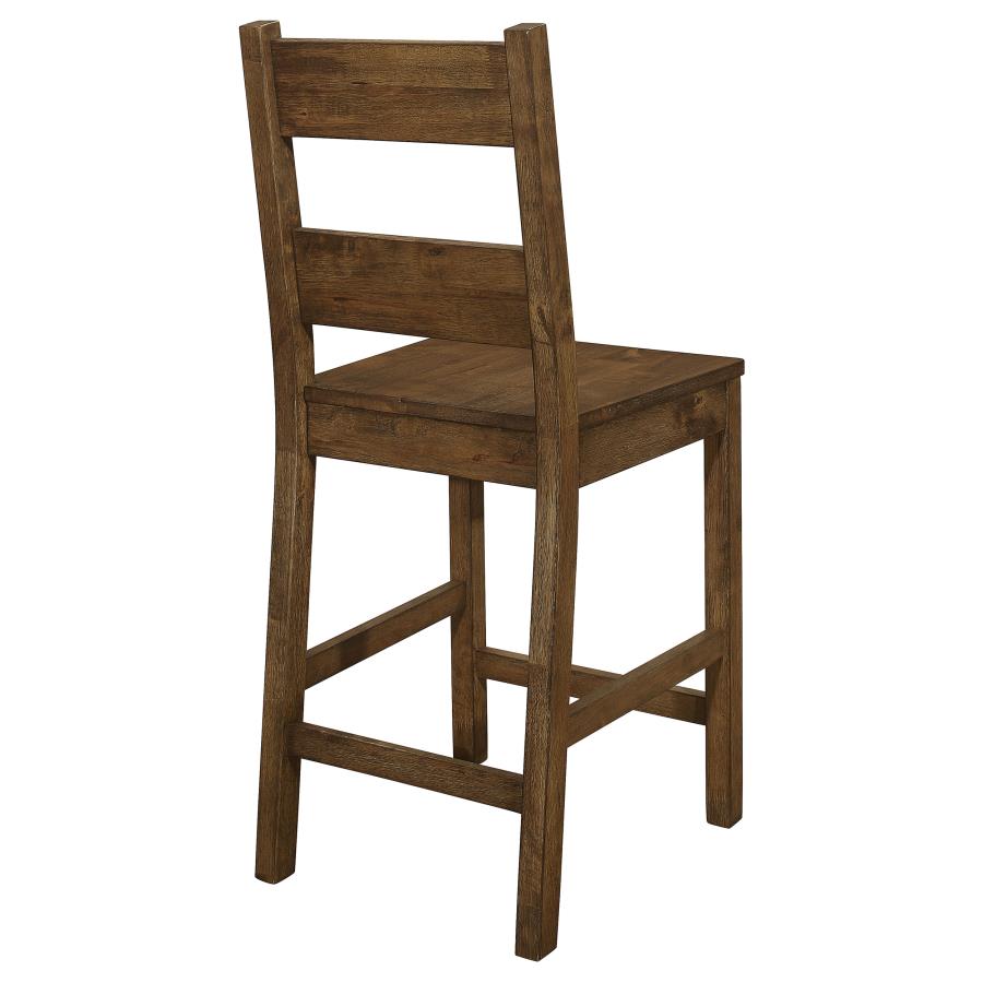 (image for) Coleman Wood Counter Chair Rustic Golden Brown (Set of 2)