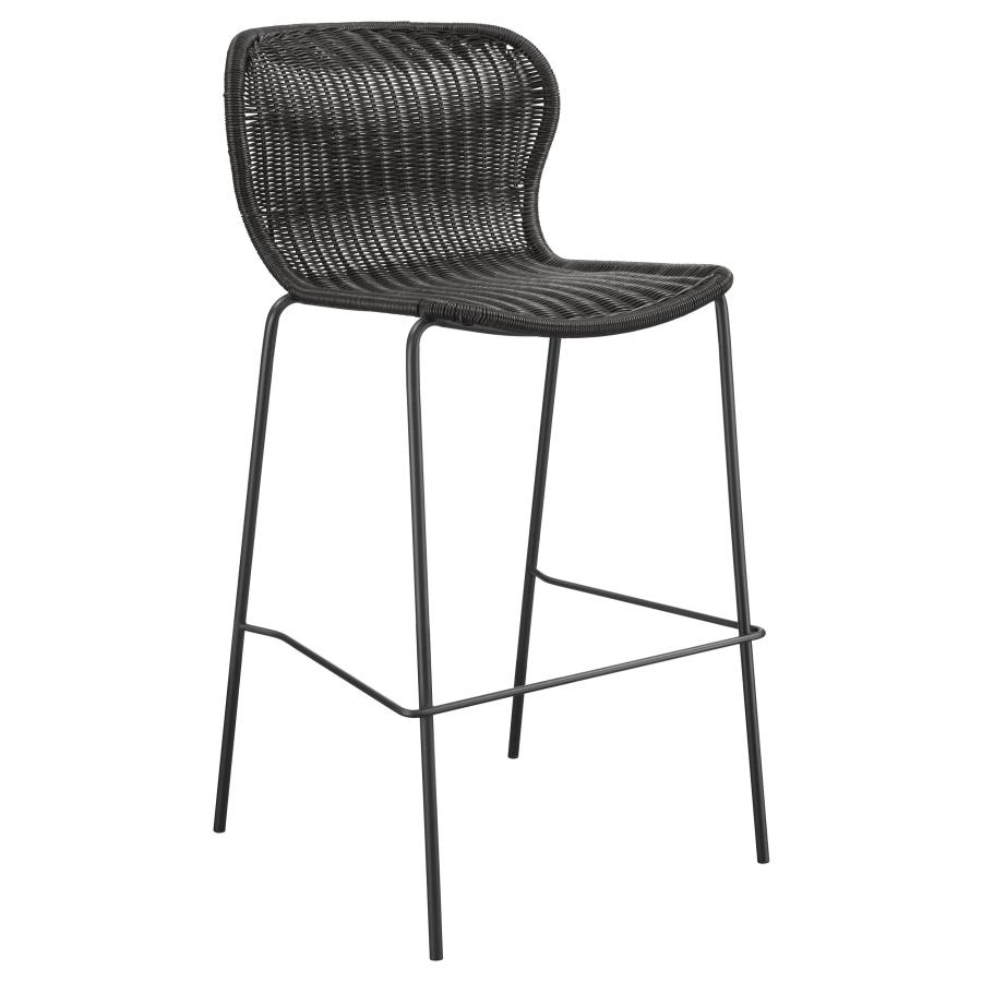 (image for) Mckinley Faux Rattan Metal Bar Chair Brown (Set of 2)