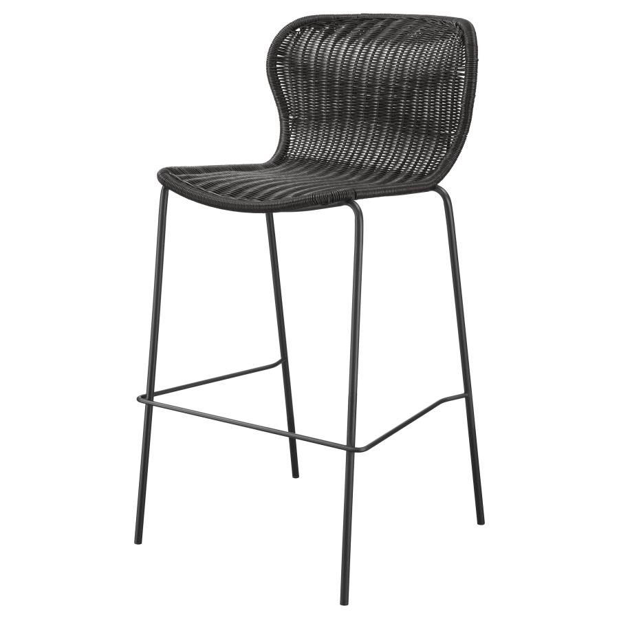 (image for) Mckinley Faux Rattan Metal Bar Chair Brown (Set of 2)