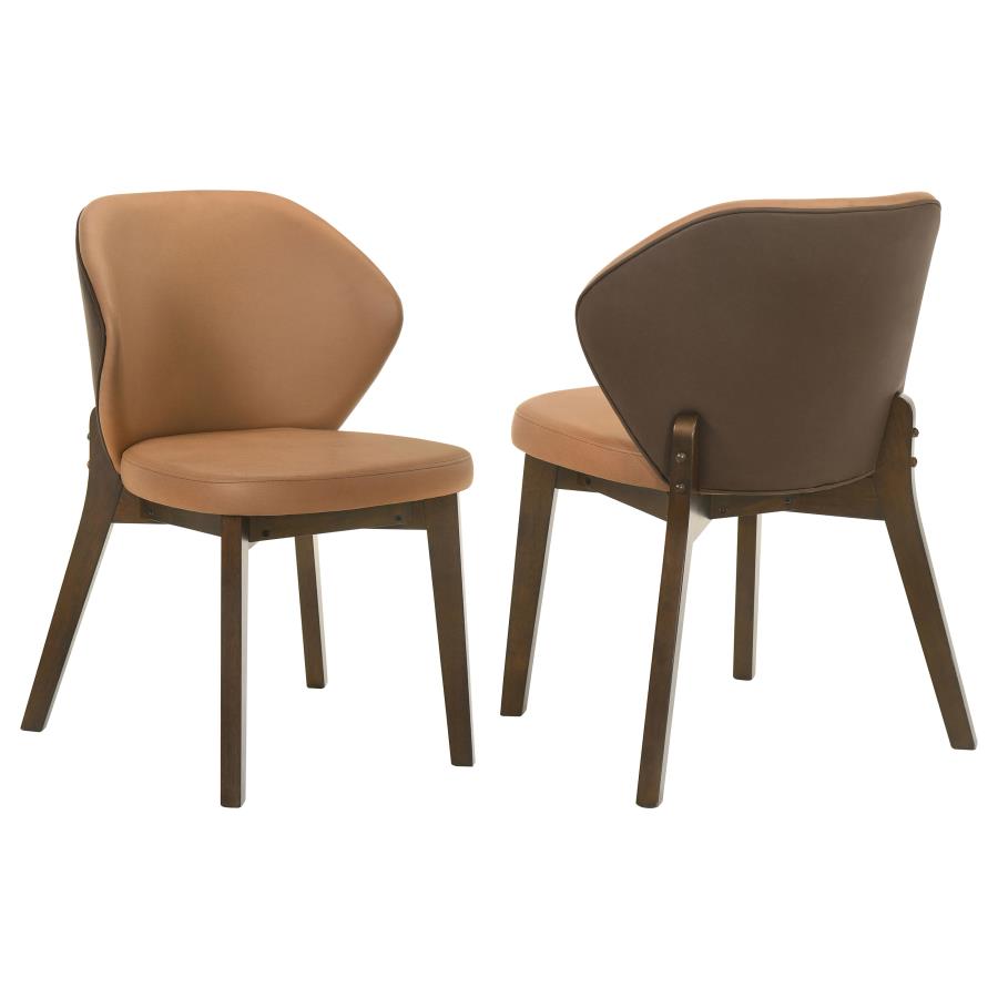 (image for) Randolph Dining Side Chair Butterscotch and Brown (Set of 2)