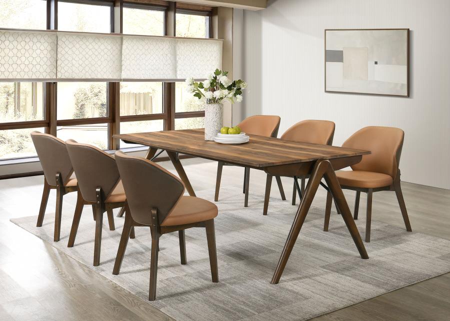 Modal Additional Images for Randolph Dining Side Chair Butterscotch and Brown (Set of 2)