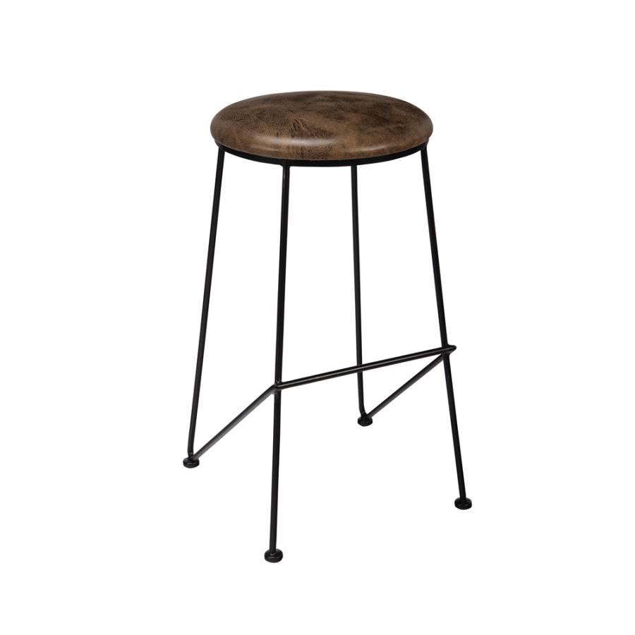 (image for) Floyd Bar Height Stool Saddle and Dark Gunmetal - Click Image to Close