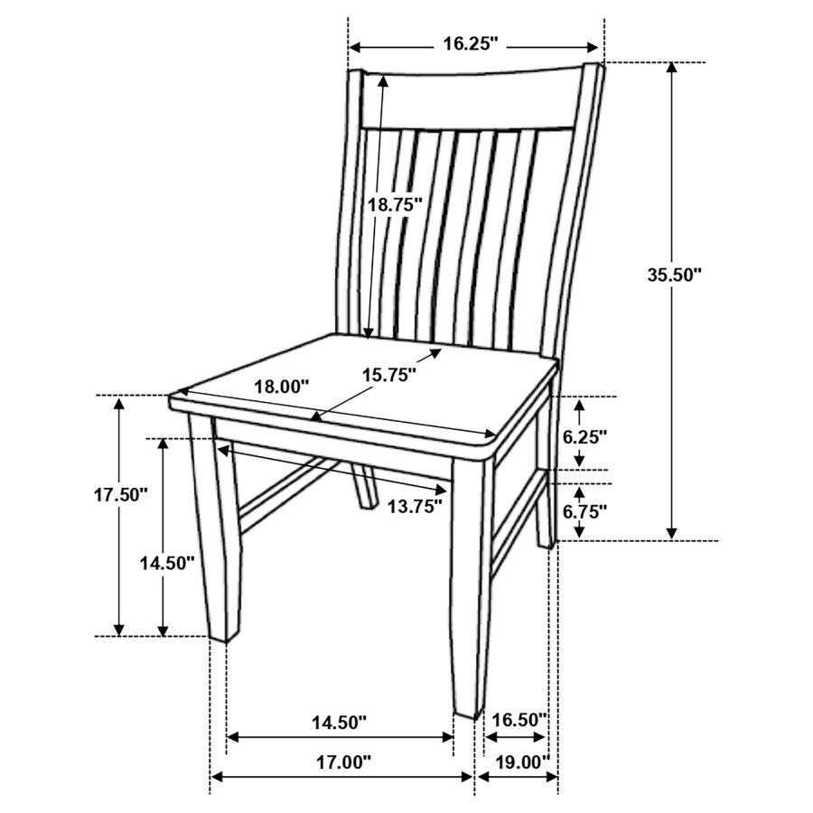 (image for) Kirby 5-piece Rectangular Dining Table Set Rustic Off White