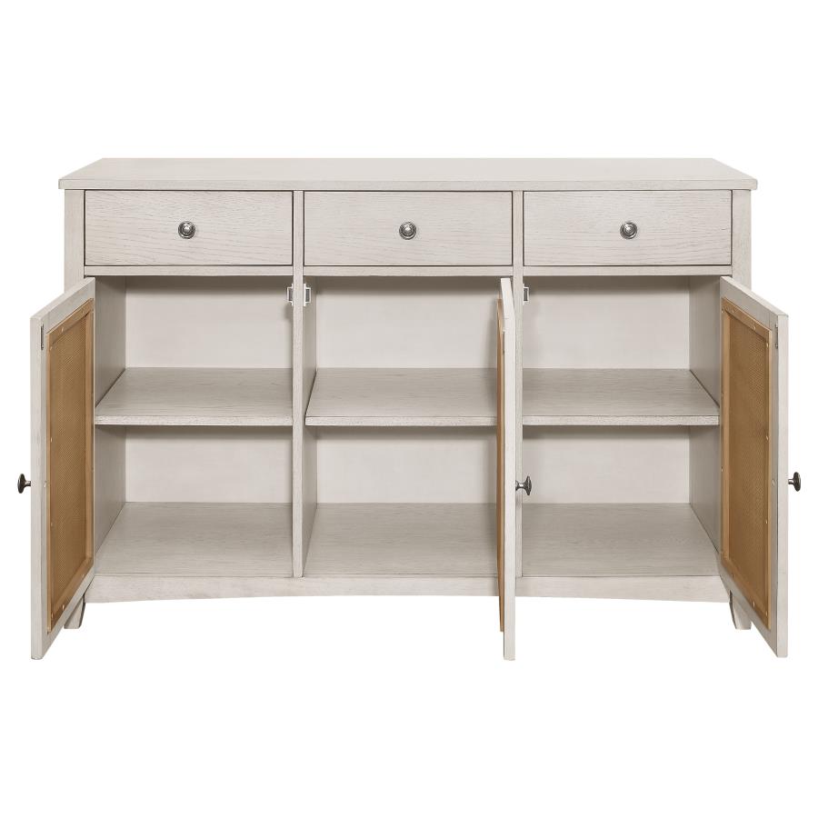 (image for) Kirby 3-drawer Sideboard Buffet Cabinet Rustic Off White