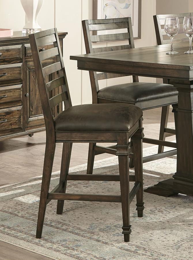 (image for) Avenue Ladder Back Counter Height Chairs Brown (Set of 2)