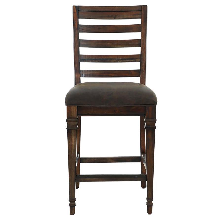 (image for) Avenue Ladder Back Counter Height Chairs Brown (Set of 2)