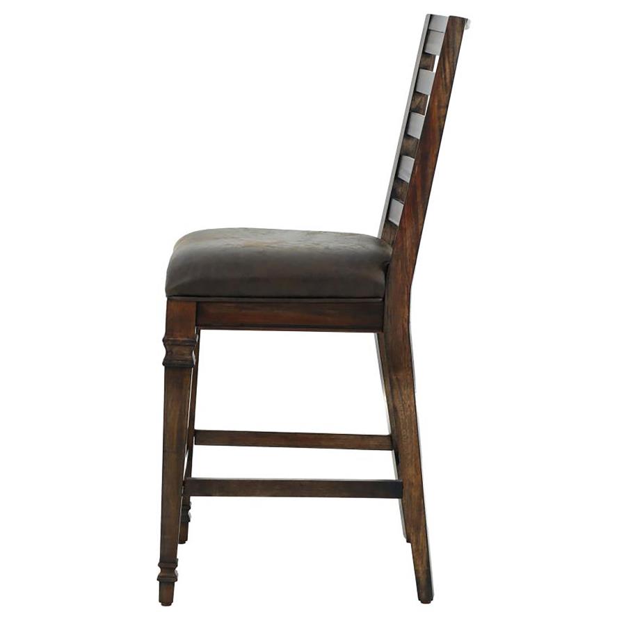 (image for) Avenue Ladder Back Counter Height Chairs Brown (Set of 2)