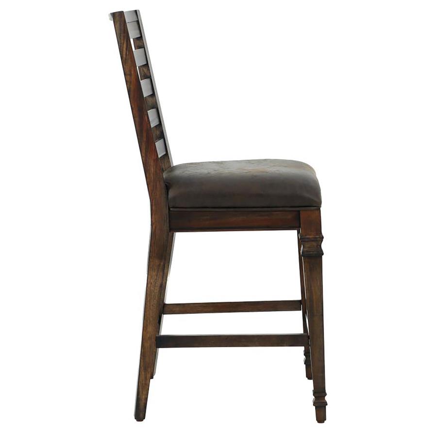 (image for) Avenue Ladder Back Counter Height Chairs Brown (Set of 2)