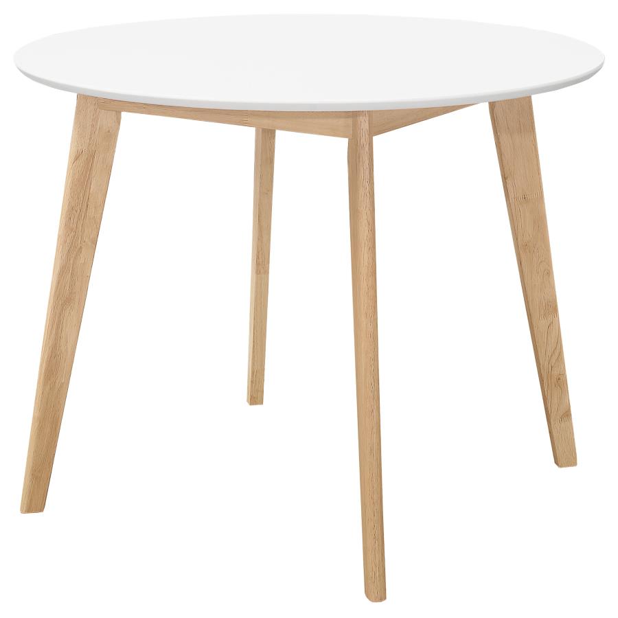 (image for) Breckenridge Round 40-inch Round Dining Table Matte White - Click Image to Close