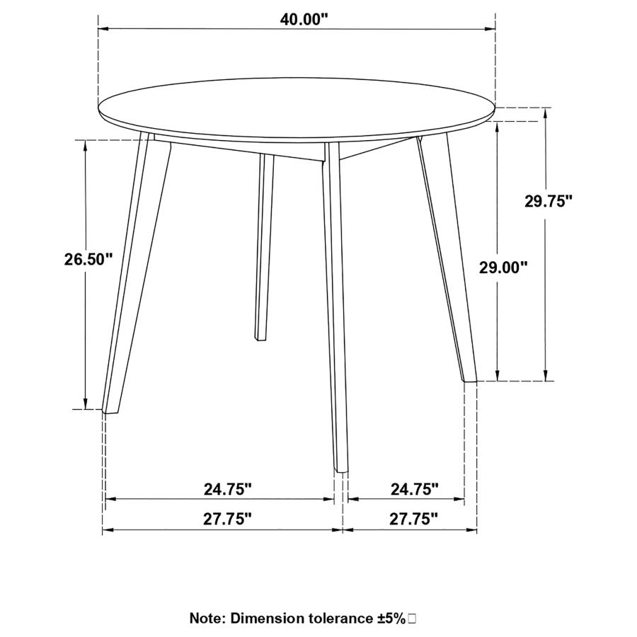 (image for) Breckenridge Round 40-inch Round Dining Table Matte White