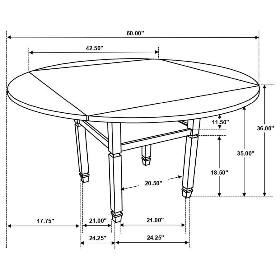 (image for) Sarasota 60-inch Extension Counter Dining Table Rustic Cream