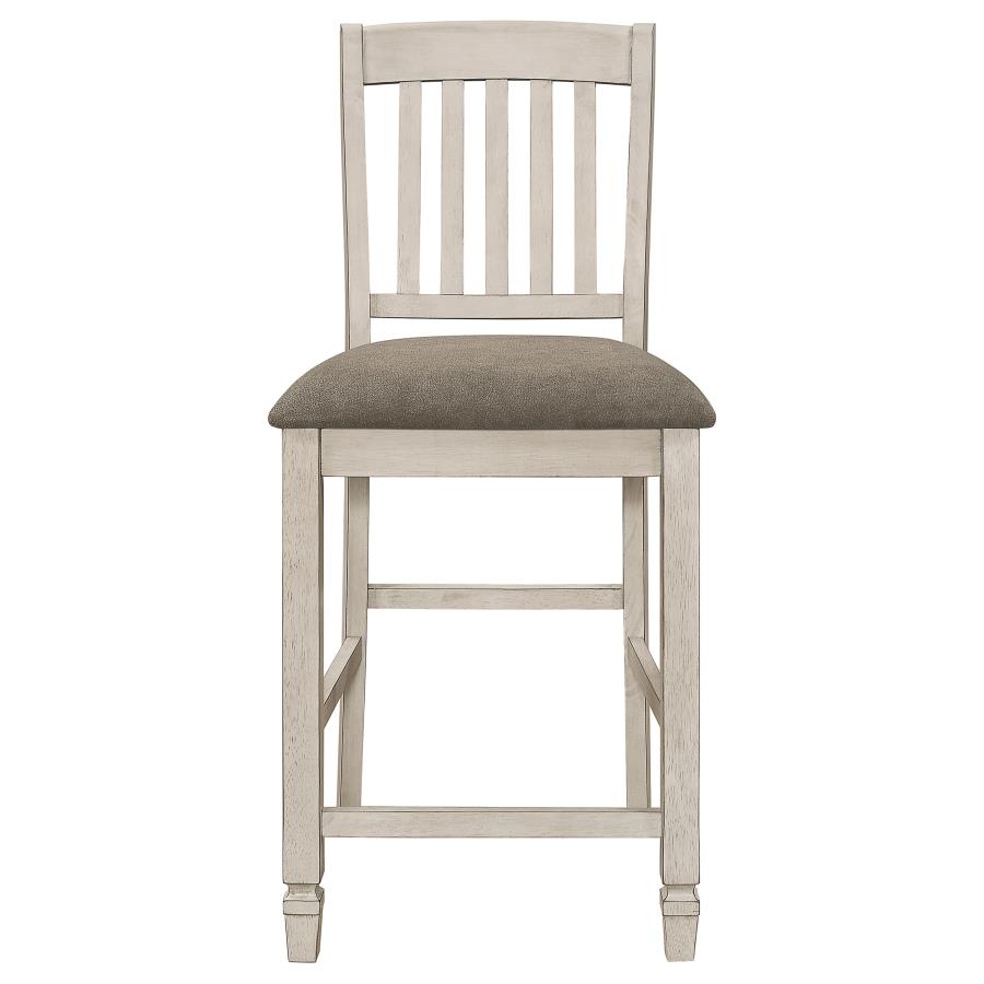 (image for) Sarasota Wood Counter Chair Rustic Cream (Set of 2)