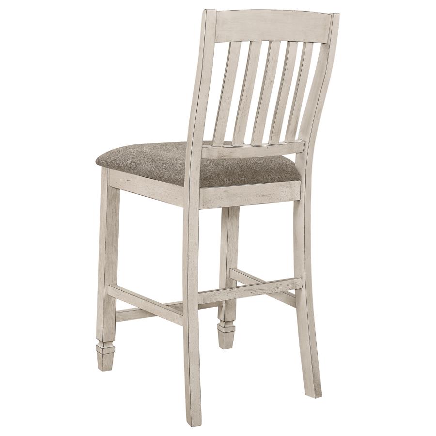 (image for) Sarasota Wood Counter Chair Rustic Cream (Set of 2)