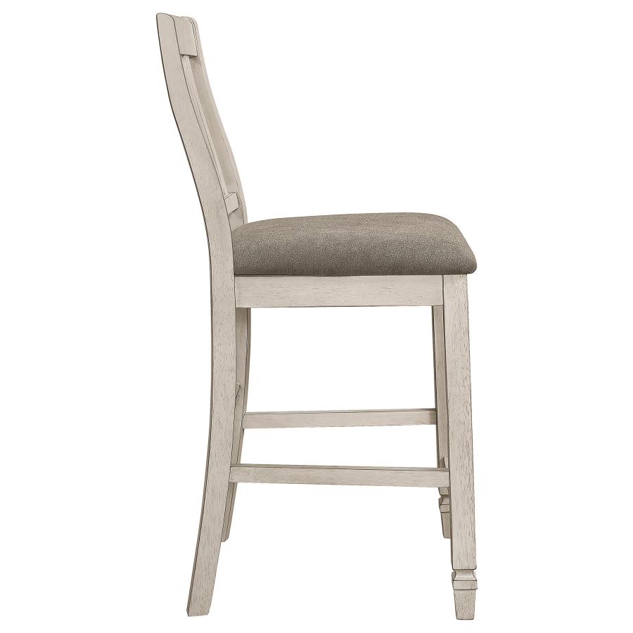 (image for) Sarasota Wood Counter Chair Rustic Cream (Set of 2)