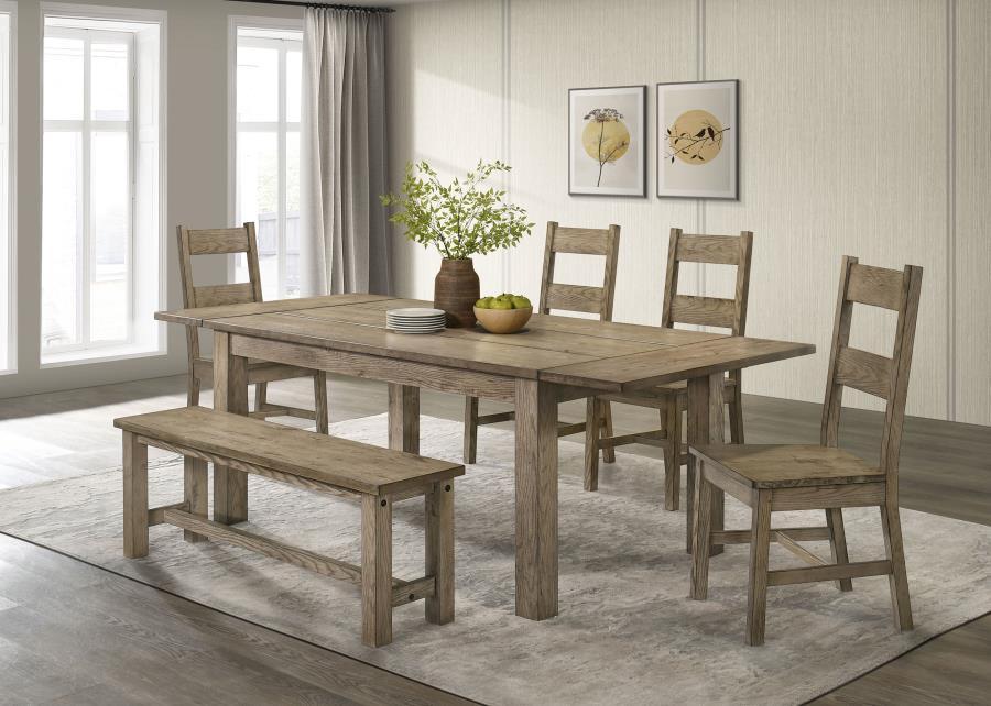 Modal Additional Images for Cardova 87-inch Solid Wood Extension Dining Table Vineyard Oak