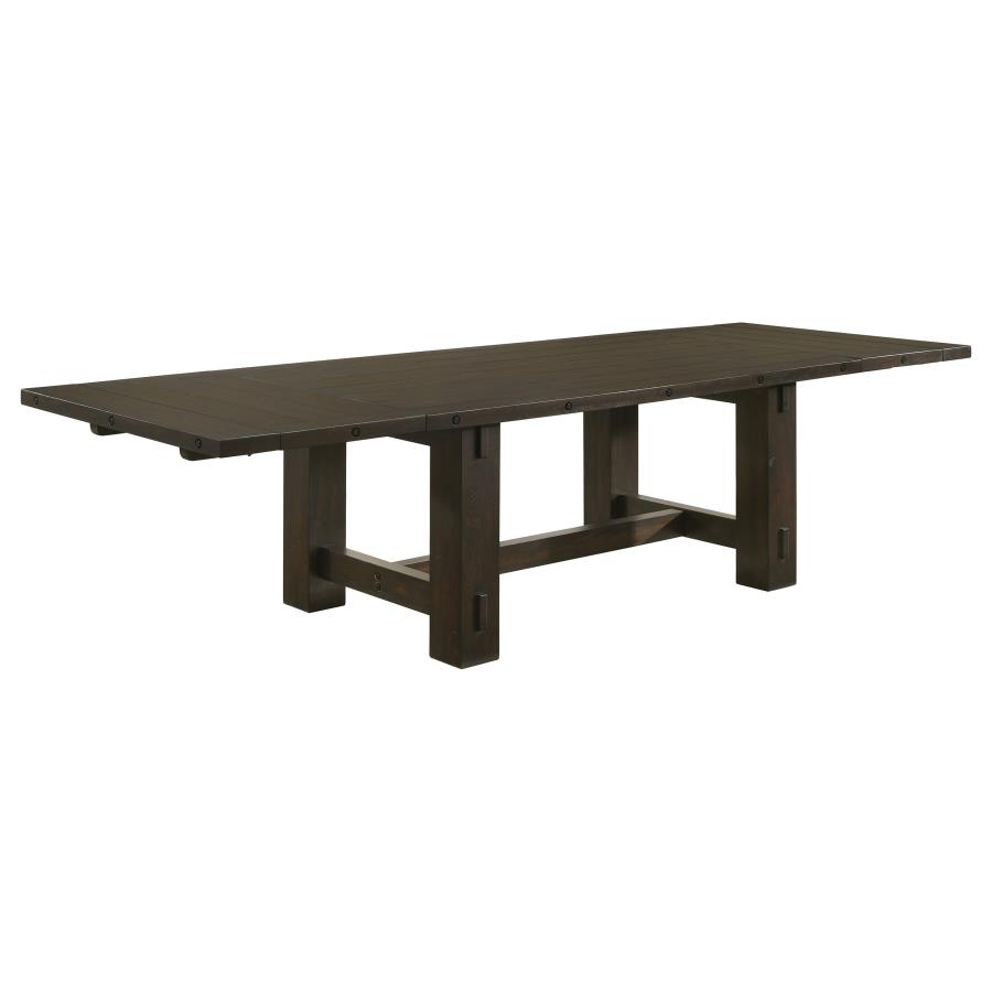 (image for) Calandra 121-inch Extension Leaf Dining Table Vintage Java