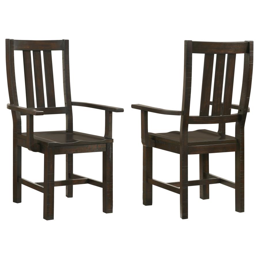 (image for) Calandra Wood Dining Arm Chair Vintage Java (Set of 2)