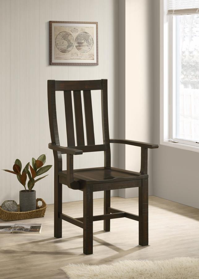 (image for) Calandra Wood Dining Arm Chair Vintage Java (Set of 2)