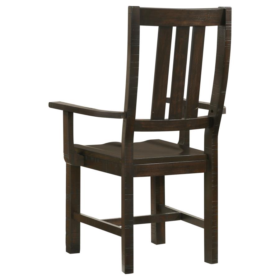 (image for) Calandra Wood Dining Arm Chair Vintage Java (Set of 2)