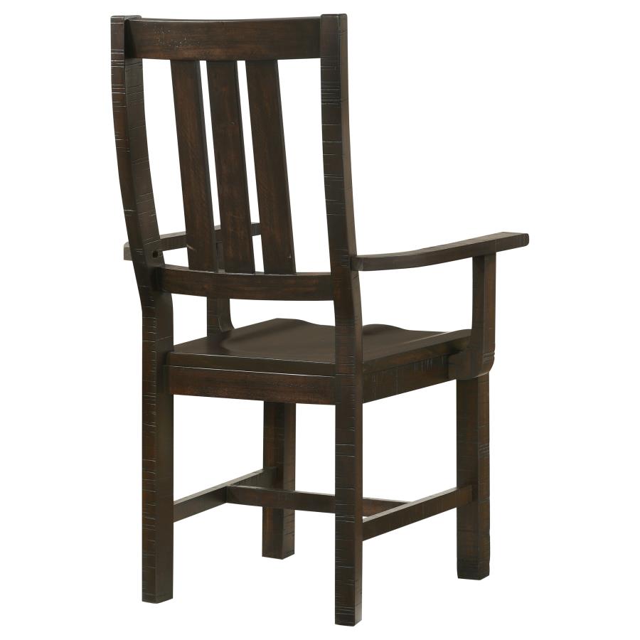 (image for) Calandra Wood Dining Arm Chair Vintage Java (Set of 2)