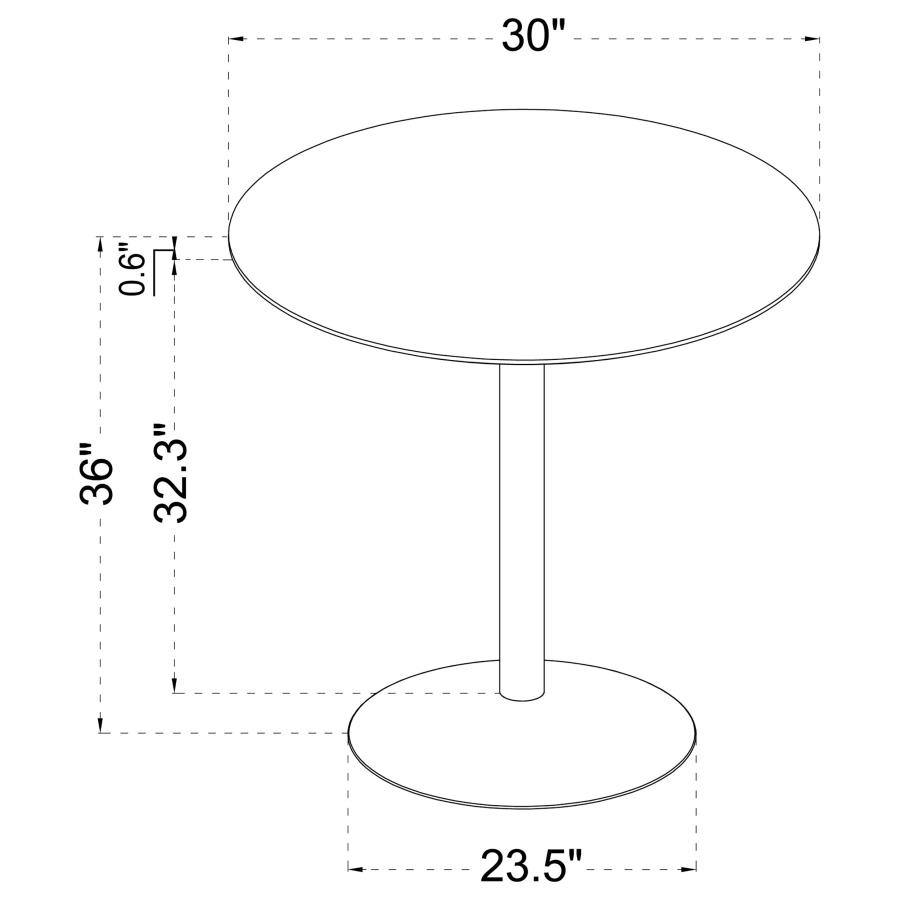 (image for) Arkell Round Pedestal Counter Height Table White