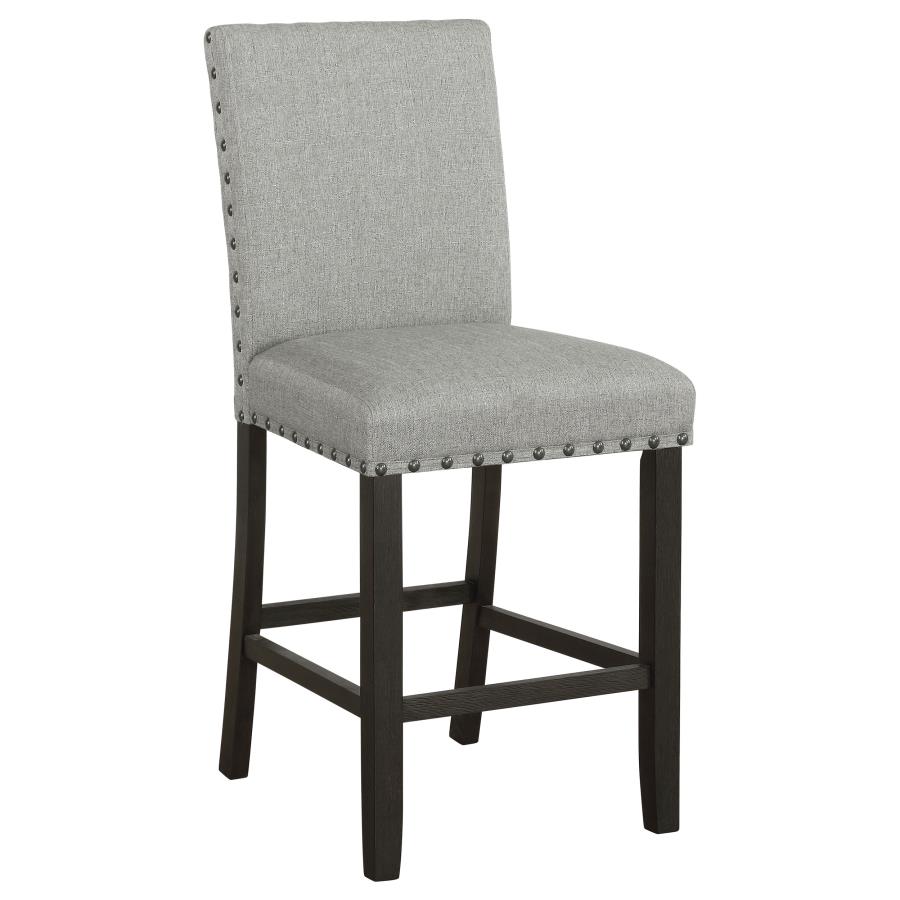 (image for) Kentfield Fabric Upholstered Counter Chair Grey (Set of 2)